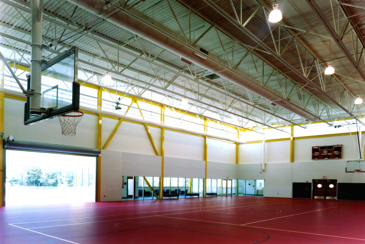fieldhouse and exercise fields, Clark University